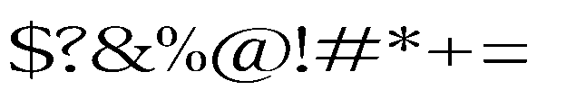 Confirm Serif Expanded Font OTHER CHARS