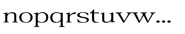 Confirm Serif Expanded Font LOWERCASE