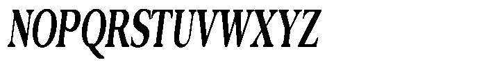 Confirm Serif Extra Bold Condensed Italic Font UPPERCASE