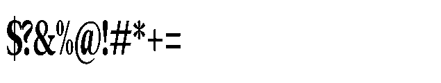 Confirm Serif Extra Bold Condensed Font OTHER CHARS