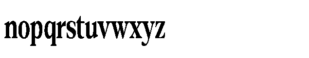 Confirm Serif Extra Bold Condensed Font LOWERCASE