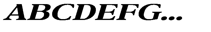 Confirm Serif Extra Bold Expanded Italic Font UPPERCASE