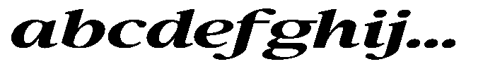 Confirm Serif Extra Bold Expanded Italic FONT
