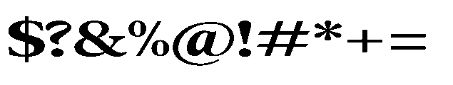 Confirm Serif Extra Bold Expanded Font OTHER CHARS