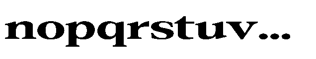 Confirm Serif Extra Bold Expanded Font LOWERCASE