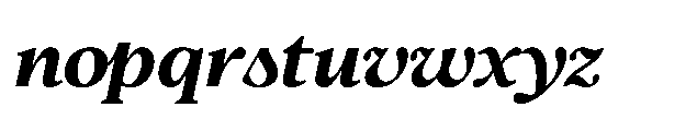Confirm Serif Extra Bold Italic Font LOWERCASE