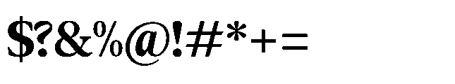 Confirm Serif Extra Bold Font OTHER CHARS