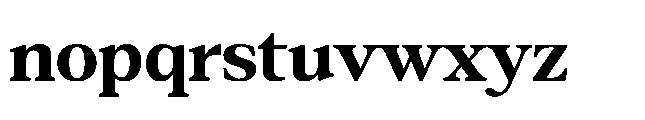 Confirm Serif Extra Bold Font LOWERCASE