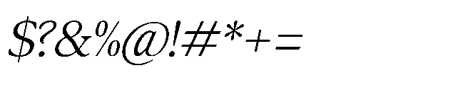 Confirm Serif Italic Font OTHER CHARS