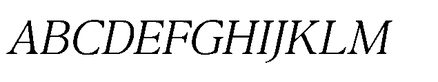 Confirm Serif Italic Font UPPERCASE