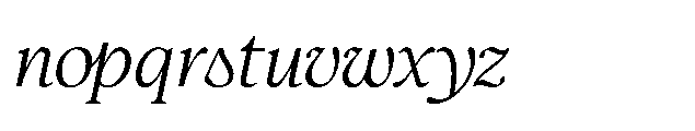 Confirm Serif Italic Font LOWERCASE