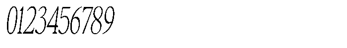 Confirm Serif Light Condensed Italic Font OTHER CHARS