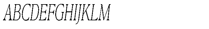 Confirm Serif Light Condensed Italic Font UPPERCASE