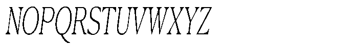 Confirm Serif Light Condensed Italic Font UPPERCASE
