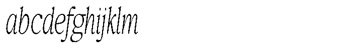 Confirm Serif Light Condensed Italic FONT
