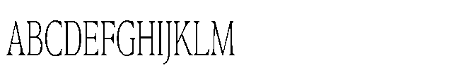 Confirm Serif Light Condensed Font UPPERCASE