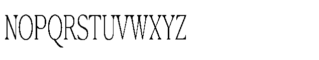 Confirm Serif Light Condensed Font UPPERCASE