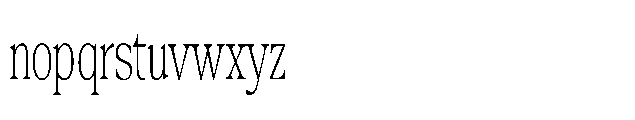 Confirm Serif Light Condensed Font LOWERCASE