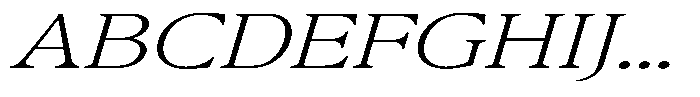 Confirm Serif Light Expanded Italic Font UPPERCASE