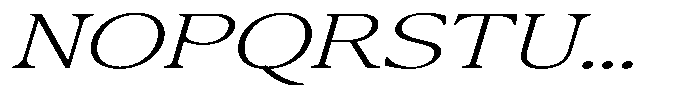 Confirm Serif Light Expanded Italic Font UPPERCASE