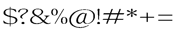Confirm Serif Light Expanded Font OTHER CHARS