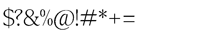 Confirm Serif Light Font OTHER CHARS