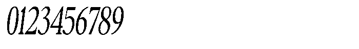 Confirm Serif Medium Condensed Italic Font OTHER CHARS