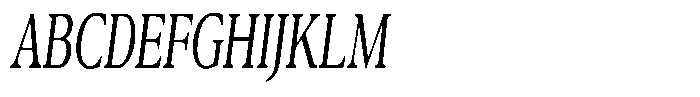 Confirm Serif Medium Condensed Italic Font UPPERCASE