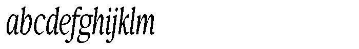 Confirm Serif Medium Condensed Italic FONT