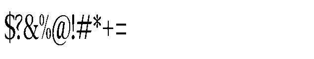 Confirm Serif Medium Condensed Font OTHER CHARS