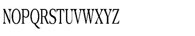 Confirm Serif Medium Condensed Font UPPERCASE