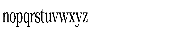 Confirm Serif Medium Condensed Font LOWERCASE