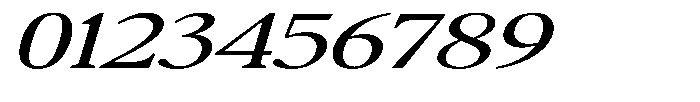 Confirm Serif Medium Expanded Italic Font OTHER CHARS