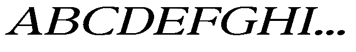 Confirm Serif Medium Expanded Italic Font UPPERCASE