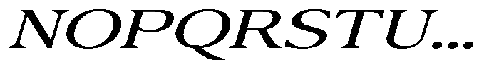 Confirm Serif Medium Expanded Italic Font UPPERCASE