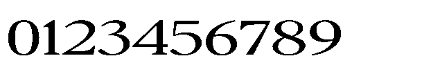 Confirm Serif Medium Expanded Font OTHER CHARS