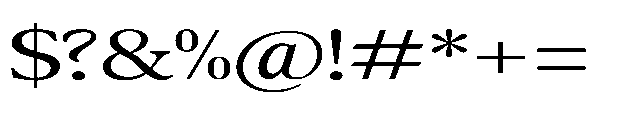 Confirm Serif Medium Expanded Font OTHER CHARS