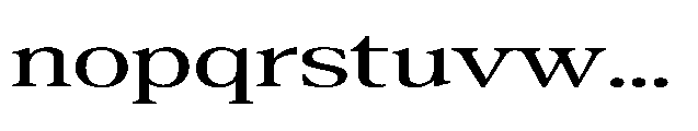 Confirm Serif Medium Expanded Font LOWERCASE