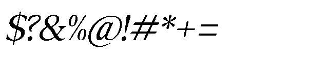 Confirm Serif Medium Italic Font OTHER CHARS