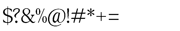Confirm Serif Regular Font OTHER CHARS