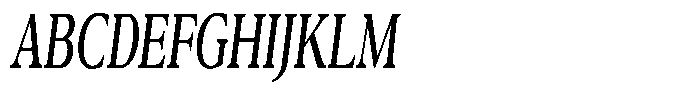 Confirm Serif Semi Bold Condensed Italic Font UPPERCASE