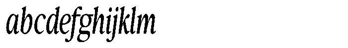 Confirm Serif Semi Bold Condensed Italic FONT