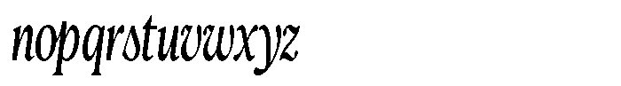 Confirm Serif Semi Bold Condensed Italic Font LOWERCASE