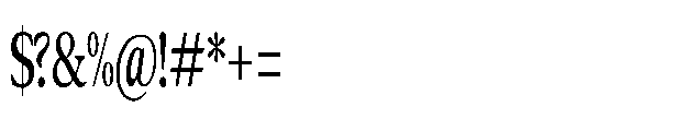 Confirm Serif Semi Bold Condensed Font OTHER CHARS