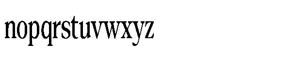 Confirm Serif Semi Bold Condensed Font LOWERCASE