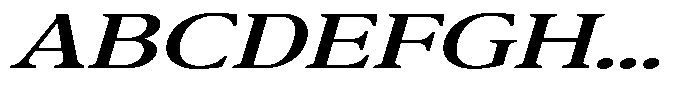 Confirm Serif Semi Bold Expanded Italic Font UPPERCASE