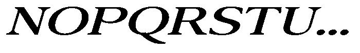 Confirm Serif Semi Bold Expanded Italic Font UPPERCASE