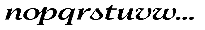 Confirm Serif Semi Bold Expanded Italic Font LOWERCASE