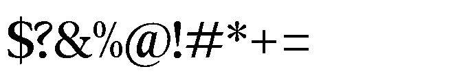 Confirm Serif Semi Bold Font OTHER CHARS