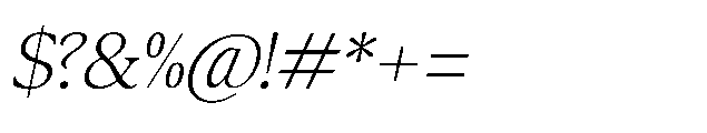 Confirm Serif Variable Light Italic Font OTHER CHARS